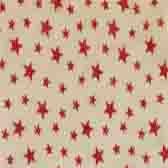 Elasztikus tüll csillag glitteres mintával - NUDE/RED